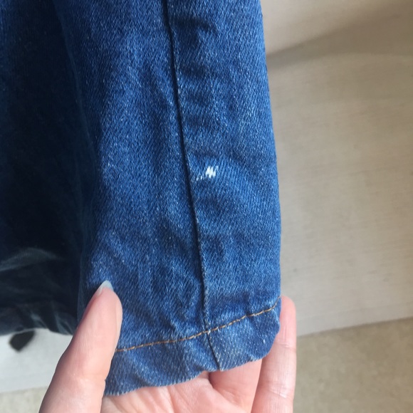 VTG 70s Landlubber Dress Western Denim Snap Coat - Picture 7 of 8